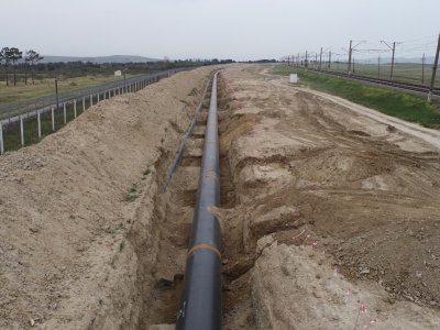 Pirallahıya 10.4 kilometrlik yeni magistral su xətti çəkilir - VİDEO