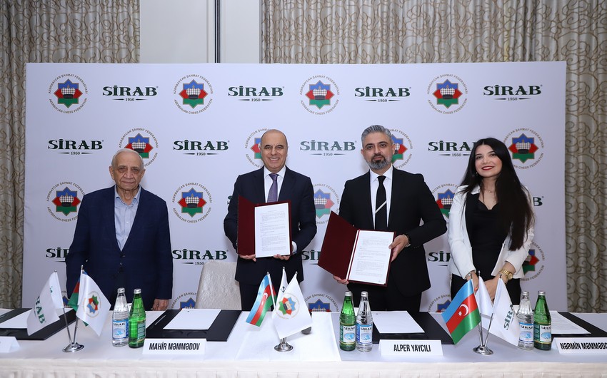 “Sirab” Azərbaycan şahmatçıları ilə rəsmi su sponsoru müqaviləsi imzaladı