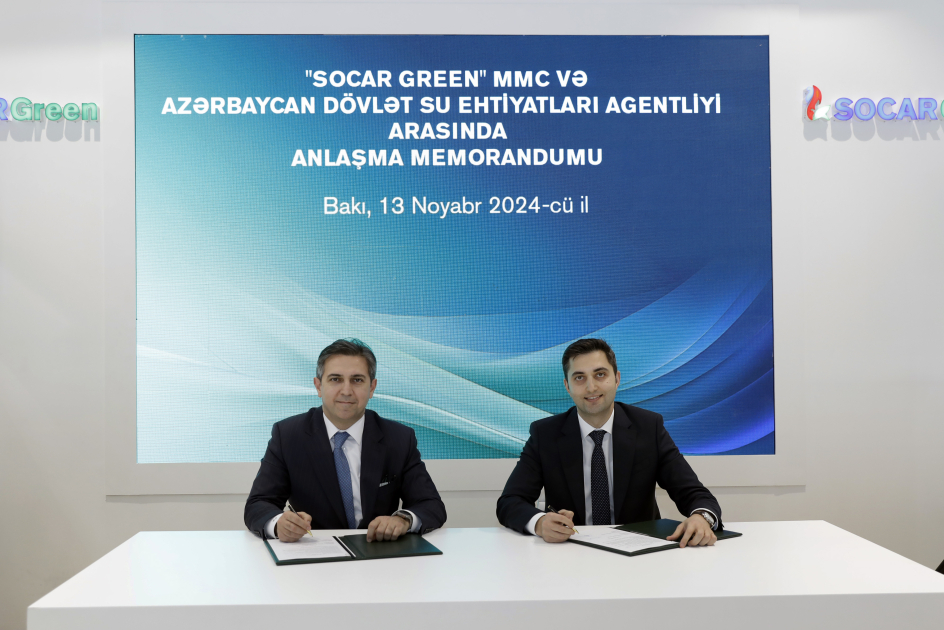 Su Ehtiyatları Agentliyi ilə “SOCAR Green” arasında Anlaşma Memorandumu imzalandı